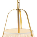 Two Light Pendant<br /><span style="color:#4AB0CE;">Entrega: 3-4 semanas en USA</span><br /><span style="color:#4AB0CE;font-size:60%;">PREGUNTE POR ENTREGA EN PANAMA</span><br />Collection: Scout<br />Finish: Brushed Gold/White Linen