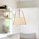 Alora - PD675213BGWL - Two Light Pendant - Scout - Brushed Gold/White Linen