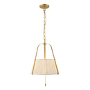 Two Light Pendant<br /><span style="color:#4AB0CE;">Entrega: 3-4 semanas en USA</span><br /><span style="color:#4AB0CE;font-size:60%;">PREGUNTE POR ENTREGA EN PANAMA</span><br />Collection: Scout<br />Finish: Brushed Gold/White Linen