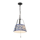 Two Light Pendant<br /><span style="color:#4AB0CE;">Entrega: 4-10 dias en USA</span><br /><span style="color:#4AB0CE;font-size:60%;">PREGUNTE POR ENTREGA EN PANAMA</span><br />Collection: Scout<br />Finish: Matte Black/Blue Linen
