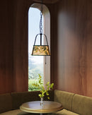 Two Light Pendant<br /><span style="color:#4AB0CE;">Entrega: 4-10 dias en USA</span><br /><span style="color:#4AB0CE;font-size:60%;">PREGUNTE POR ENTREGA EN PANAMA</span><br />Collection: Scout<br />Finish: Matte Black/Green Linen