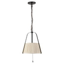 Two Light Pendant<br /><span style="color:#4AB0CE;">Entrega: 4-10 dias en USA</span><br /><span style="color:#4AB0CE;font-size:60%;">PREGUNTE POR ENTREGA EN PANAMA</span><br />Collection: Scout<br />Finish: Matte Black/White Linen