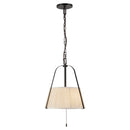 Two Light Pendant<br /><span style="color:#4AB0CE;">Entrega: 4-10 dias en USA</span><br /><span style="color:#4AB0CE;font-size:60%;">PREGUNTE POR ENTREGA EN PANAMA</span><br />Collection: Scout<br />Finish: Matte Black/White Linen
