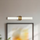 Two Light Picture Light<br /><span style="color:#4AB0CE;">Entrega: 1-2 semanas en USA</span><br /><span style="color:#4AB0CE;font-size:60%;">PREGUNTE POR ENTREGA EN PANAMA</span><br />Collection: Cole<br />Finish: Brushed Gold/White