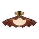 One Light Semi-Flush Mount<br /><span style="color:#4AB0CE;">Entrega: 4-10 dias en USA</span><br /><span style="color:#4AB0CE;font-size:60%;">PREGUNTE POR ENTREGA EN PANAMA</span><br />Collection: Furrow<br />Finish: Burgundy
