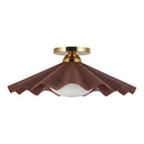One Light Semi-Flush Mount<br /><span style="color:#4AB0CE;">Entrega: 4-10 dias en USA</span><br /><span style="color:#4AB0CE;font-size:60%;">PREGUNTE POR ENTREGA EN PANAMA</span><br />Collection: Furrow<br />Finish: Burgundy