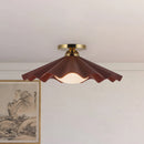 One Light Semi-Flush Mount<br /><span style="color:#4AB0CE;">Entrega: 4-10 dias en USA</span><br /><span style="color:#4AB0CE;font-size:60%;">PREGUNTE POR ENTREGA EN PANAMA</span><br />Collection: Furrow<br />Finish: Burgundy