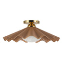 One Light Semi-Flush Mount<br /><span style="color:#4AB0CE;">Entrega: 4-10 dias en USA</span><br /><span style="color:#4AB0CE;font-size:60%;">PREGUNTE POR ENTREGA EN PANAMA</span><br />Collection: Furrow<br />Finish: Peach