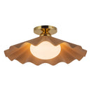 One Light Semi-Flush Mount<br /><span style="color:#4AB0CE;">Entrega: 4-10 dias en USA</span><br /><span style="color:#4AB0CE;font-size:60%;">PREGUNTE POR ENTREGA EN PANAMA</span><br />Collection: Furrow<br />Finish: Peach