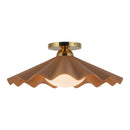 Alora - SF354016PEC - One Light Semi-Flush Mount - Furrow - Peach