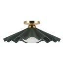 One Light Semi-Flush Mount<br /><span style="color:#4AB0CE;">Entrega: 4-10 dias en USA</span><br /><span style="color:#4AB0CE;font-size:60%;">PREGUNTE POR ENTREGA EN PANAMA</span><br />Collection: Furrow<br />Finish: Pine Green