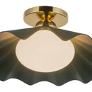 One Light Semi-Flush Mount<br /><span style="color:#4AB0CE;">Entrega: 4-10 dias en USA</span><br /><span style="color:#4AB0CE;font-size:60%;">PREGUNTE POR ENTREGA EN PANAMA</span><br />Collection: Furrow<br />Finish: Pine Green
