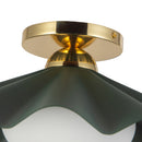 Alora - SF354016PGN - One Light Semi-Flush Mount - Furrow - Pine Green
