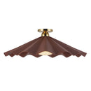 One Light Semi-Flush Mount<br /><span style="color:#4AB0CE;">Entrega: 4-10 dias en USA</span><br /><span style="color:#4AB0CE;font-size:60%;">PREGUNTE POR ENTREGA EN PANAMA</span><br />Collection: Furrow<br />Finish: Burgundy