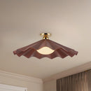 One Light Semi-Flush Mount<br /><span style="color:#4AB0CE;">Entrega: 4-10 dias en USA</span><br /><span style="color:#4AB0CE;font-size:60%;">PREGUNTE POR ENTREGA EN PANAMA</span><br />Collection: Furrow<br />Finish: Burgundy