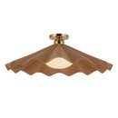 Alora - SF354125PEC - One Light Semi-Flush Mount - Furrow - Peach