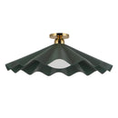 One Light Semi-Flush Mount<br /><span style="color:#4AB0CE;">Entrega: 4-10 dias en USA</span><br /><span style="color:#4AB0CE;font-size:60%;">PREGUNTE POR ENTREGA EN PANAMA</span><br />Collection: Furrow<br />Finish: Pine Green