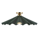 One Light Semi-Flush Mount<br /><span style="color:#4AB0CE;">Entrega: 4-10 dias en USA</span><br /><span style="color:#4AB0CE;font-size:60%;">PREGUNTE POR ENTREGA EN PANAMA</span><br />Collection: Furrow<br />Finish: Pine Green