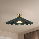 One Light Semi-Flush Mount<br /><span style="color:#4AB0CE;">Entrega: 4-10 dias en USA</span><br /><span style="color:#4AB0CE;font-size:60%;">PREGUNTE POR ENTREGA EN PANAMA</span><br />Collection: Furrow<br />Finish: Pine Green