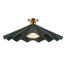 Alora - SF354125PGN - One Light Semi-Flush Mount - Furrow - Pine Green
