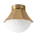 One Light Semi-Flush Mount<br /><span style="color:#4AB0CE;">Entrega: 3-4 semanas en USA</span><br /><span style="color:#4AB0CE;font-size:60%;">PREGUNTE POR ENTREGA EN PANAMA</span><br />Collection: Shelton<br />Finish: Brushed Gold