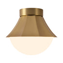One Light Semi-Flush Mount<br /><span style="color:#4AB0CE;">Entrega: 3-4 semanas en USA</span><br /><span style="color:#4AB0CE;font-size:60%;">PREGUNTE POR ENTREGA EN PANAMA</span><br />Collection: Shelton<br />Finish: Brushed Gold