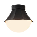 One Light Semi-Flush Mount<br /><span style="color:#4AB0CE;">Entrega: 3-4 semanas en USA</span><br /><span style="color:#4AB0CE;font-size:60%;">PREGUNTE POR ENTREGA EN PANAMA</span><br />Collection: Shelton<br />Finish: Matte Black