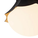 One Light Semi-Flush Mount<br /><span style="color:#4AB0CE;">Entrega: 3-4 semanas en USA</span><br /><span style="color:#4AB0CE;font-size:60%;">PREGUNTE POR ENTREGA EN PANAMA</span><br />Collection: Shelton<br />Finish: Matte Black