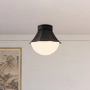 Alora - SF595211MBOP - One Light Semi-Flush Mount - Shelton - Matte Black