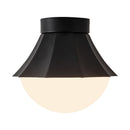 One Light Semi-Flush Mount<br /><span style="color:#4AB0CE;">Entrega: 3-4 semanas en USA</span><br /><span style="color:#4AB0CE;font-size:60%;">PREGUNTE POR ENTREGA EN PANAMA</span><br />Collection: Shelton<br />Finish: Matte Black