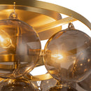 Alora - SF654318BGSM - Three Light Semi-Flush Mount - Faye - Brushed Gold/Smoked Glass