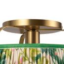 One Light Semi-Flush Mount<br /><span style="color:#4AB0CE;">Entrega: 4-10 dias en USA</span><br /><span style="color:#4AB0CE;font-size:60%;">PREGUNTE POR ENTREGA EN PANAMA</span><br />Collection: Scout<br />Finish: Brushed Gold/Green Linen
