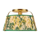 One Light Semi-Flush Mount<br /><span style="color:#4AB0CE;">Entrega: 4-10 dias en USA</span><br /><span style="color:#4AB0CE;font-size:60%;">PREGUNTE POR ENTREGA EN PANAMA</span><br />Collection: Scout<br />Finish: Brushed Gold/Green Linen