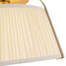 One Light Semi-Flush Mount<br /><span style="color:#4AB0CE;">Entrega: 4-10 dias en USA</span><br /><span style="color:#4AB0CE;font-size:60%;">PREGUNTE POR ENTREGA EN PANAMA</span><br />Collection: Scout<br />Finish: Brushed Gold/White Linen