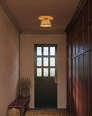 Alora - SF675213BGWL - One Light Semi-Flush Mount - Scout - Brushed Gold/White Linen