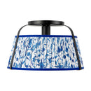 One Light Semi-Flush Mount<br /><span style="color:#4AB0CE;">Entrega: 4-10 dias en USA</span><br /><span style="color:#4AB0CE;font-size:60%;">PREGUNTE POR ENTREGA EN PANAMA</span><br />Collection: Scout<br />Finish: Matte Black/Blue Linen