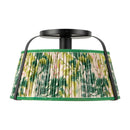 One Light Semi-Flush Mount<br /><span style="color:#4AB0CE;">Entrega: 4-10 dias en USA</span><br /><span style="color:#4AB0CE;font-size:60%;">PREGUNTE POR ENTREGA EN PANAMA</span><br />Collection: Scout<br />Finish: Matte Black/Green Linen
