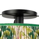 One Light Semi-Flush Mount<br /><span style="color:#4AB0CE;">Entrega: 4-10 dias en USA</span><br /><span style="color:#4AB0CE;font-size:60%;">PREGUNTE POR ENTREGA EN PANAMA</span><br />Collection: Scout<br />Finish: Matte Black/Green Linen
