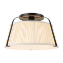 One Light Semi-Flush Mount<br /><span style="color:#4AB0CE;">Entrega: 4-10 dias en USA</span><br /><span style="color:#4AB0CE;font-size:60%;">PREGUNTE POR ENTREGA EN PANAMA</span><br />Collection: Scout<br />Finish: Matte Black/White Linen