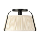 One Light Semi-Flush Mount<br /><span style="color:#4AB0CE;">Entrega: 4-10 dias en USA</span><br /><span style="color:#4AB0CE;font-size:60%;">PREGUNTE POR ENTREGA EN PANAMA</span><br />Collection: Scout<br />Finish: Matte Black/White Linen
