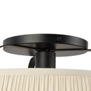 One Light Semi-Flush Mount<br /><span style="color:#4AB0CE;">Entrega: 4-10 dias en USA</span><br /><span style="color:#4AB0CE;font-size:60%;">PREGUNTE POR ENTREGA EN PANAMA</span><br />Collection: Scout<br />Finish: Matte Black/White Linen