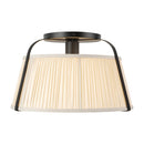One Light Semi-Flush Mount<br /><span style="color:#4AB0CE;">Entrega: 4-10 dias en USA</span><br /><span style="color:#4AB0CE;font-size:60%;">PREGUNTE POR ENTREGA EN PANAMA</span><br />Collection: Scout<br />Finish: Matte Black/White Linen