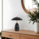 Alora - TL437409GBK - LED Table Lamp - Poppy - Glossy Black