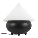 One Light Table Lamp<br /><span style="color:#4AB0CE;">Entrega: 4-10 dias en USA</span><br /><span style="color:#4AB0CE;font-size:60%;">PREGUNTE POR ENTREGA EN PANAMA</span><br />Collection: Rowan<br />Finish: Matte Black/White Linen