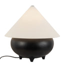 One Light Table Lamp<br /><span style="color:#4AB0CE;">Entrega: 4-10 dias en USA</span><br /><span style="color:#4AB0CE;font-size:60%;">PREGUNTE POR ENTREGA EN PANAMA</span><br />Collection: Rowan<br />Finish: Matte Black/White Linen