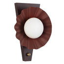 One Light Wall Sconce<br /><span style="color:#4AB0CE;">Entrega: 4-10 dias en USA</span><br /><span style="color:#4AB0CE;font-size:60%;">PREGUNTE POR ENTREGA EN PANAMA</span><br />Collection: Furrow<br />Finish: Burgundy