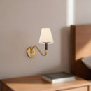 Alora - WS445106BGWL - One Light Wall Sconce - Sloan - Brushed Gold/White Linen