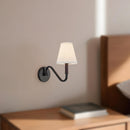Alora - WS445106MBWL - One Light Wall Sconce - Sloan - Matte Black/White Linen