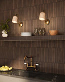 Alora - WV592105BGTRV - One Light Bathroom Vanity - Bromley - Brushed Gold/Travertine