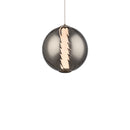Modern Forms - PD-32511-30-SM/BN - LED Mini Pendant - Swirly - Smoke Glass/Brushed Nickel